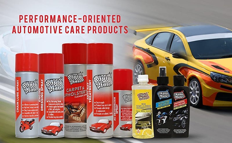 AUTO MATE AEROL Carpet & Upholstery Cleaner Spray | Fast Acting Foamy Car Interior Cleaner | Removes Dirt, Spots & Stains | Safe for Fabric, Seats, Carpets & Synthetic Leather Grade 6707 (400 gm) - Image 5