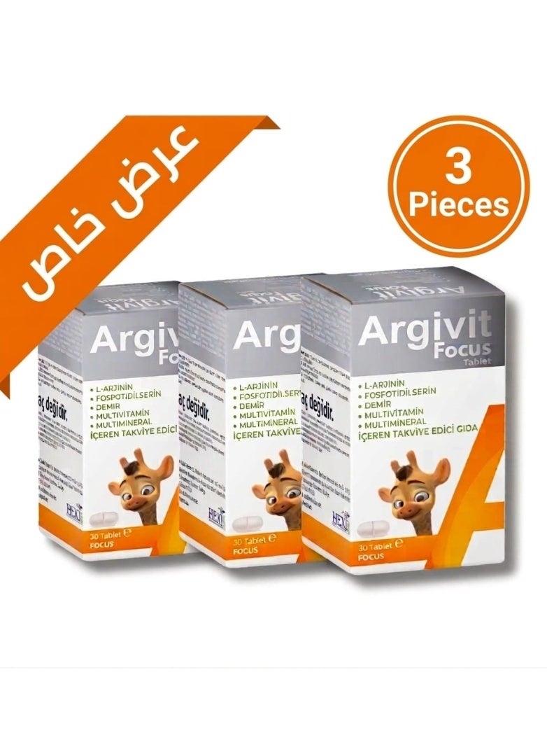 Argivit Focus Multivitamin Supplement for Height Growth (3-Pack Offer) – Argivit Focus Tablets - Image 1