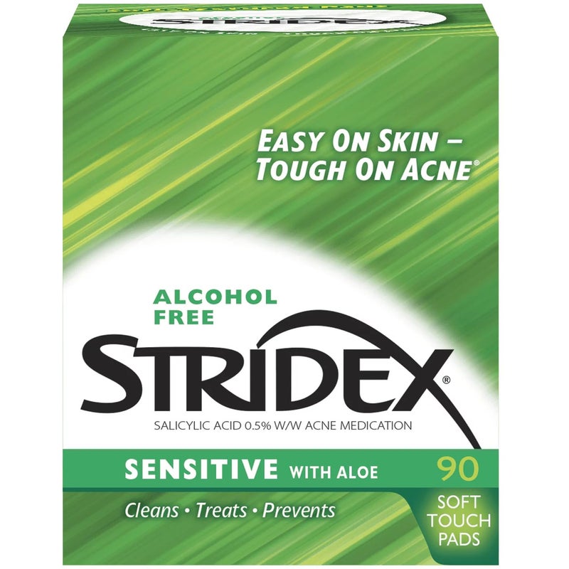 Stridex Stridex Daily Care Acne Pads with Aloe, Sensitive Skin, 90 ct - Image 1