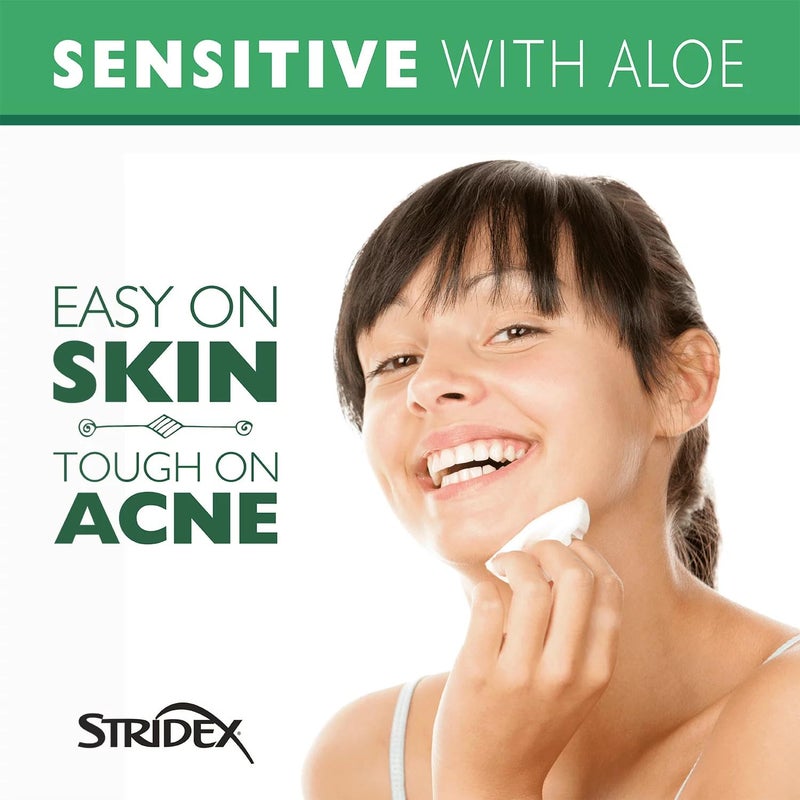 Stridex Stridex Daily Care Acne Pads with Aloe, Sensitive Skin, 90 ct - Image 4