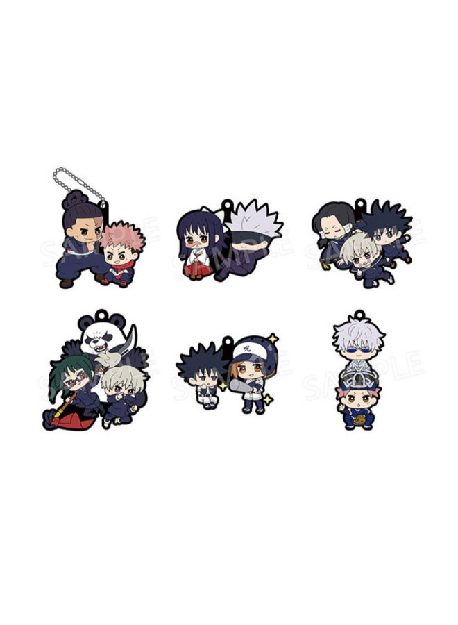Megahouse Rubber Mascot Buddy-Colle Jujutsu Kaisen Vol3 Set 6-Pieces, 6 cm Size