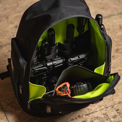 AWP Extreme Tool Backpack, Rugged Polyester Jobsite Backpack with Waterproof Molded Base, Padded Shoulders and Waist Straps, 23 Tool Storage Pouch Pockets, 1L-22419-2 - Image 2