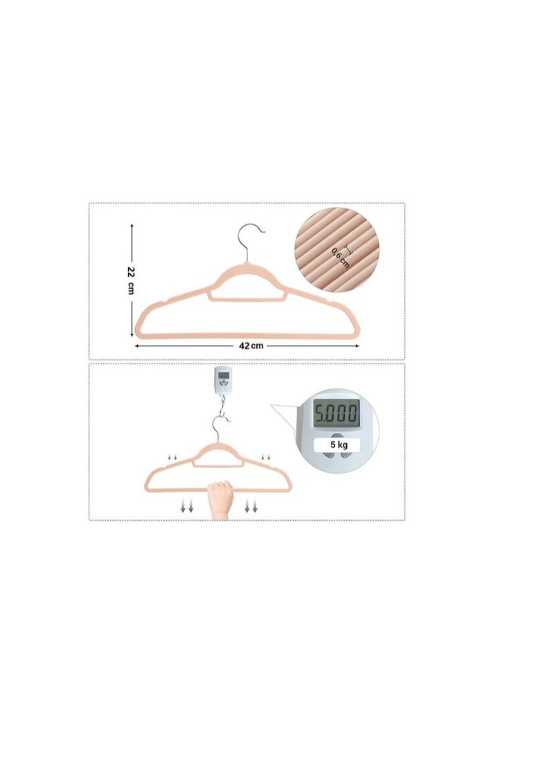 Red Dot Gift - Red Dot Gift 50-Pack Rose-Pink Non-Slip Velvet Hangers With 360 Degree Rotatable Hook - Durable & Slim - Non Slip Hangers For Coat Hangers - Pant Hangers (Rose/Blush Pink, 50 Pack) - Image 1