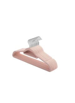 Red Dot Gift 50-Pack Rose-Pink Non-Slip Velvet Hangers With 360 Degree Rotatable Hook - Durable & Slim - Non Slip Hangers For Coat Hangers - Pant Hangers (Rose/Blush Pink, 50 Pack)