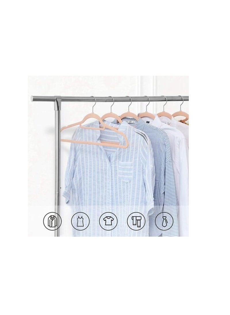 Red Dot Gift - Red Dot Gift 50-Pack Rose-Pink Non-Slip Velvet Hangers With 360 Degree Rotatable Hook - Durable & Slim - Non Slip Hangers For Coat Hangers - Pant Hangers (Rose/Blush Pink, 50 Pack) - Image 1