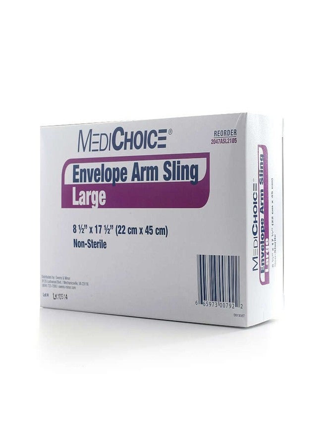 MediChoice Arm Sling, Large, Envelope Style, Adjustable Wide Shoulder Strap With Hook And Loop Closure, Polyester, 8.5 Inch x 17.5 Inch, Navy, 1314ASL2105 (Each of 1) - Image 3