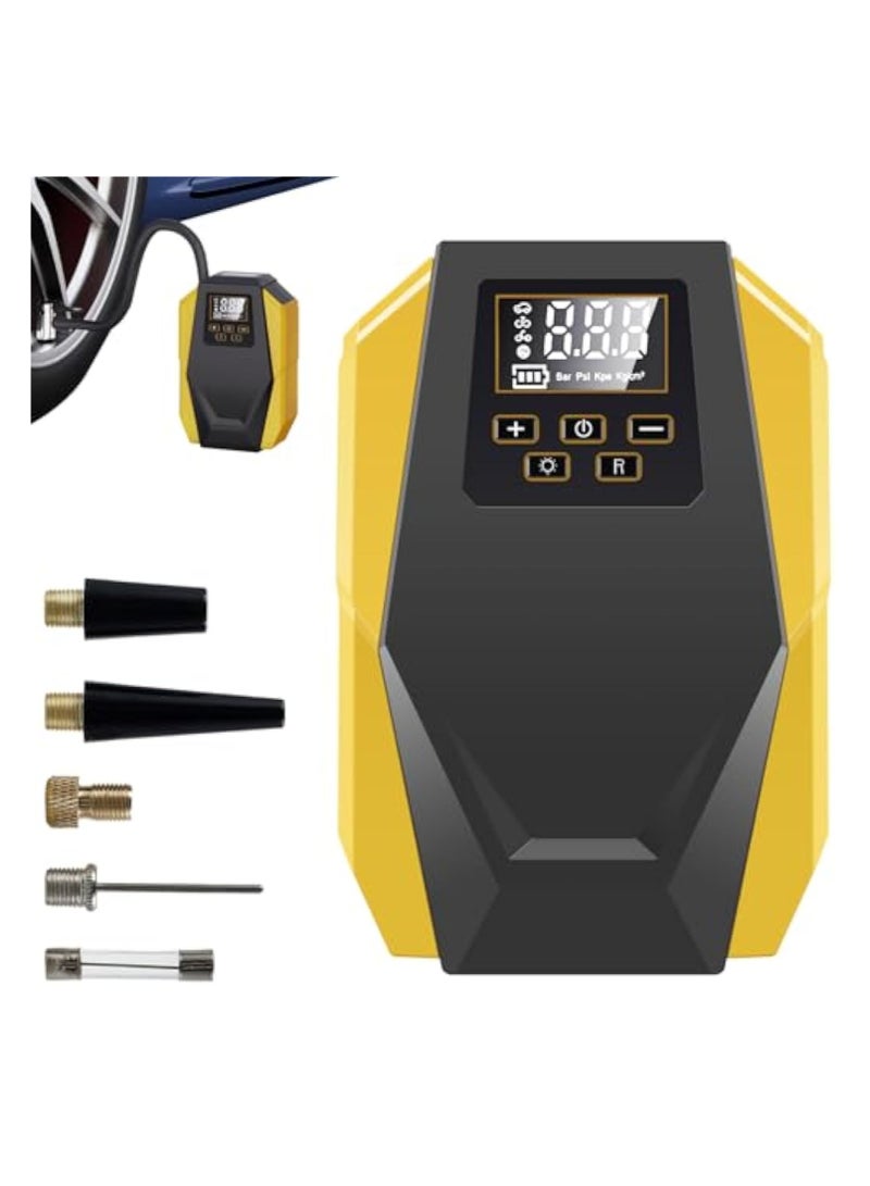 Tire Inflator Air Compressor, with Digital Display, Portable Air Pump, Multipurpose Bike Inflation Air Pump, Accurate Pressure LCD Display, Fast Air Compressor with Light, Electric Car Tire Inflator - Image 1