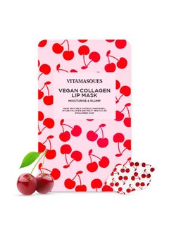 Vitamasques Lip Mask Cherry Vegan Collagen by Vitamasques 3Pack Lip Plumper is Moisturizing Repairing for Dry & Chapped Lips Nourishing & Hydrating Wild Cherries & Hyaluronic Acid Vegan & CrueltyFree  - Image 1