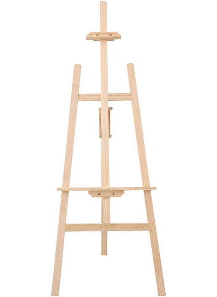 أفضل الفن 150cm حامل رسم خشبي كبير من خشب الزان بتصميم ثلاثي القوائم لعرض اللوحات – إيزل مدرسي عمودي محمول - Image 1