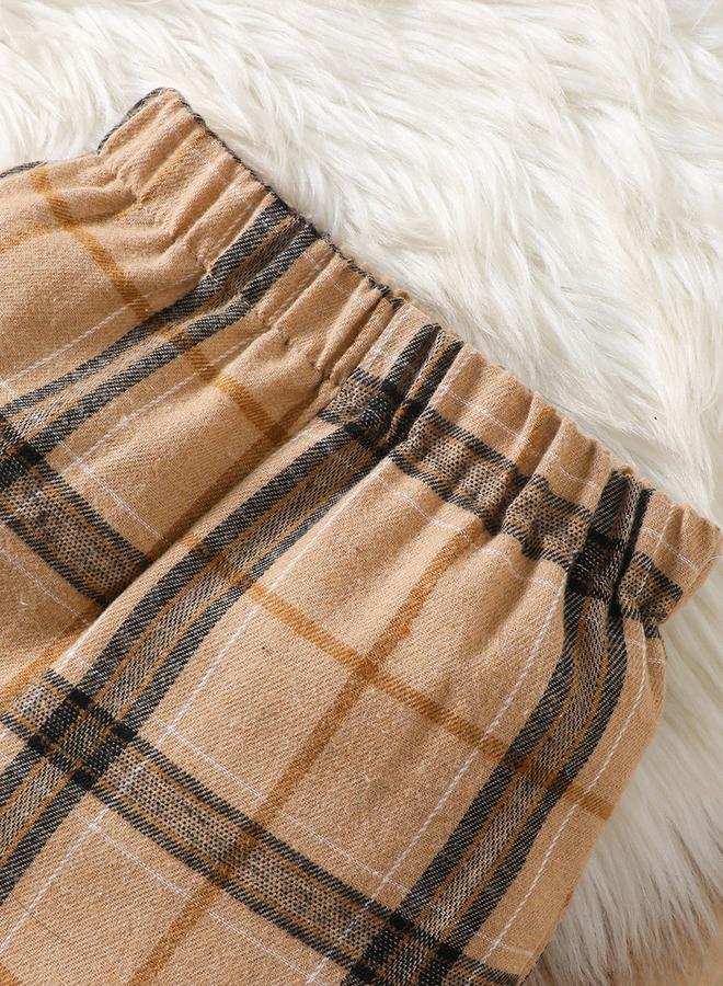 Take Two Girl's Contrast Print Bow Detail Top With Pants Set - Image 5