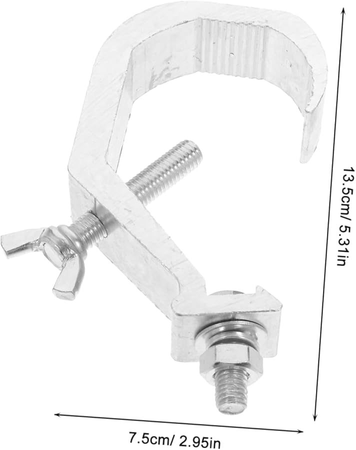 4Pcs Black Stage Light Clamps Sturdy Truss Hooks Easy Install for Spot Lights Pipes - Image 3