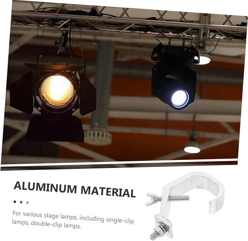 4Pcs Black Stage Light Clamps Sturdy Truss Hooks Easy Install for Spot Lights Pipes - Image 5
