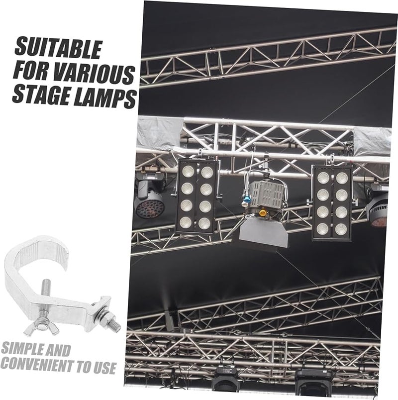 4Pcs Black Stage Light Clamps Sturdy Truss Hooks Easy Install for Spot Lights Pipes - Image 4