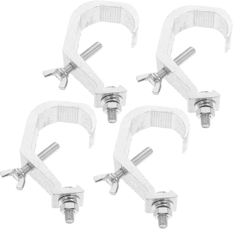 4Pcs Black Stage Light Clamps Sturdy Truss Hooks Easy Install for Spot Lights Pipes - Image 2