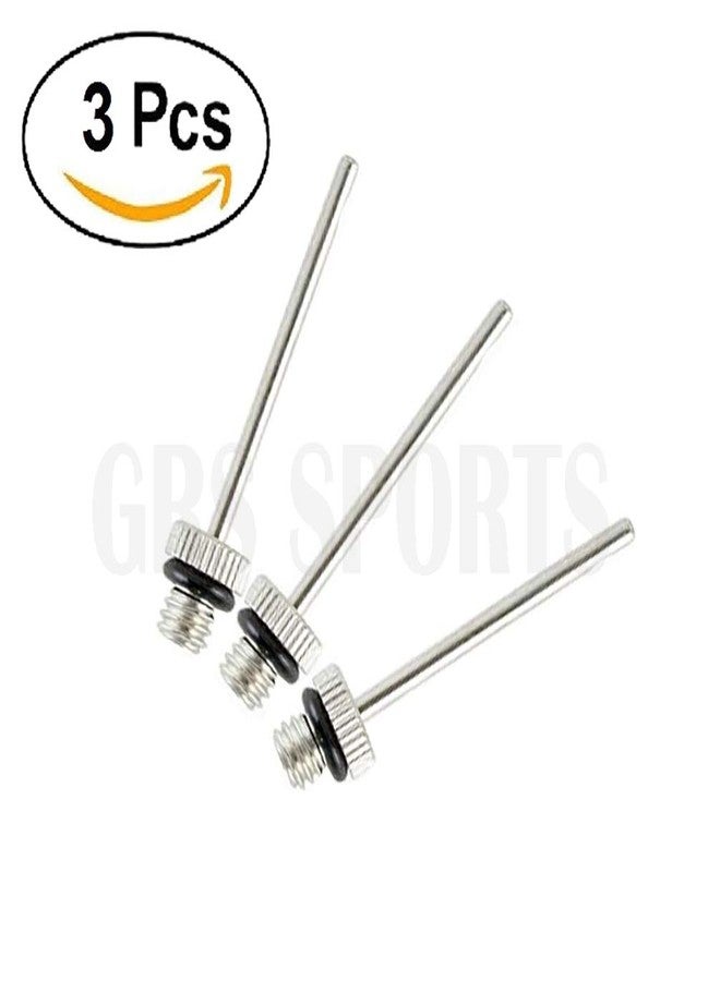 Grès GRS®NB3 Stainless Steel Inflating Pump Needle Pin Nozzle Soccer, Basketball, Football, Volleyball| Inflatable Air Valve Adaptor (Pack of 3 Needle) - Image 4