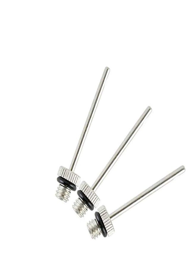 Grès GRS®NB3 Stainless Steel Inflating Pump Needle Pin Nozzle Soccer, Basketball, Football, Volleyball| Inflatable Air Valve Adaptor (Pack of 3 Needle) - Image 1