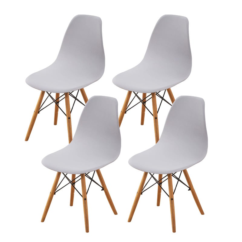 HAOYONG Mid Century Modern Dining Chair Covers Printed Shell Chair Cover Lounge Armless Chair Cover Stretchable Slipcovers for Kitchen, Office, Dining Room and Living Room(Set of 4) - Image 1