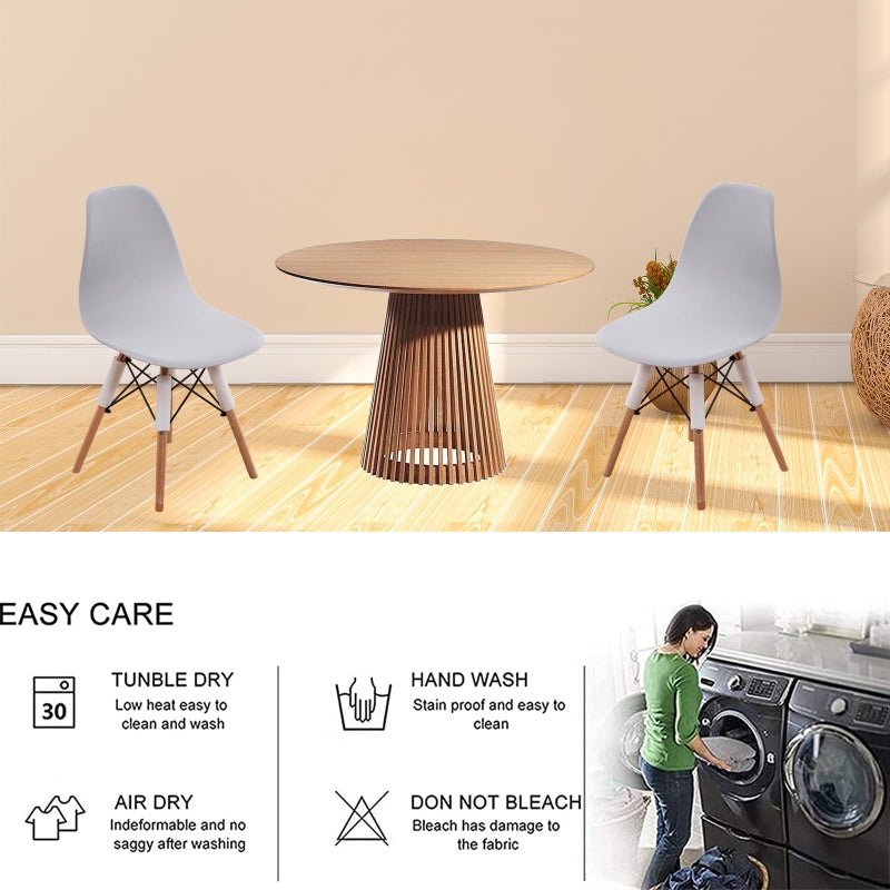 HAOYONG Mid Century Modern Dining Chair Covers Printed Shell Chair Cover Lounge Armless Chair Cover Stretchable Slipcovers for Kitchen, Office, Dining Room and Living Room(Set of 4) - Image 5