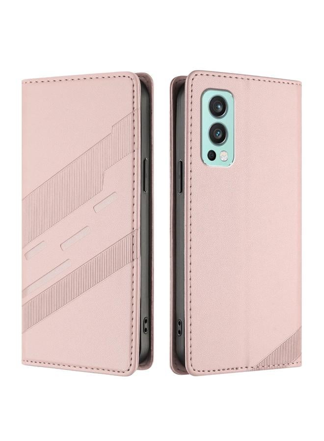 اس-توب جراب لهاتف OnePlus Nord 2، جراب جلدي بتصميم محفظة متعدد الوظائف منقوش - Image 2