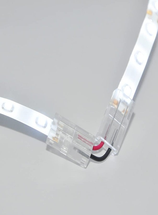 protium L Shape LED Connectors for Strip Lights, Right Angle Corner LED Strip Connectors, Solderless LED Light Strip Adapter for Single Color Tape Lights (for 2 Pin 10mm Single Color Strip Lights), 5 Pcs - Image 2