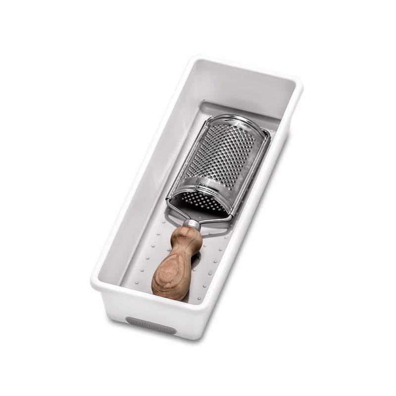 madesmart Classic 9.8 x 3.8 Bin - White | CLASSIC COLLECTION | Multi-Purpose Storage Organizer | Soft-grip Lining and Non-slip Rubber Feet | Easy to Clean | Durable | BPA-Free - Image 1