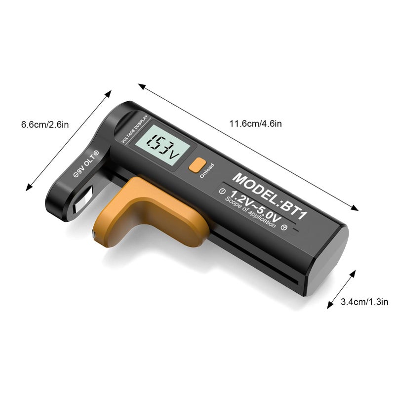 Digital Battery Tester LCD Display for AA AAA C D 9V Batteries 1 2V to 5 0V Voltage Checker - Image 3