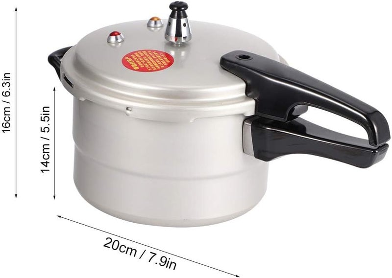 MUGATH 5 Litre Aluminum Pressure Cooker Cooking Pot Antiscald Multipurpose Handle for Electric Pottery for Meat StewSuitable to All Kinds of Gas Stove Electric Ceramic Stove - Image 4