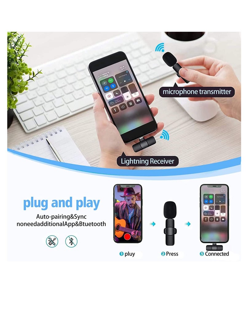 ELTRAZONE 2 in 1 iphone or type-c Wireless Lavalier Microphone For IPhone, Plug Play, Portable Audio Video Recording Mic for Youtube, Live Stream, Vlog, Interview, Laptops PC  - Image 4