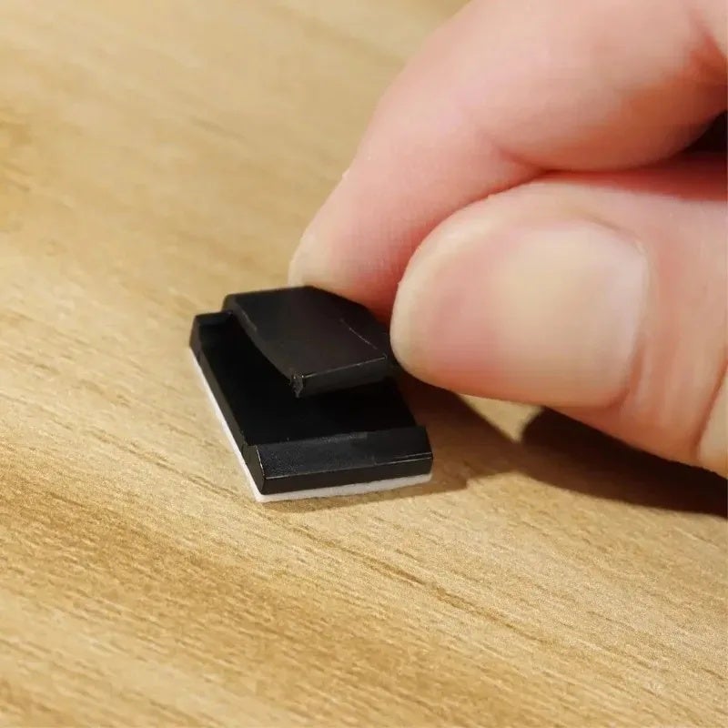 40/10Pcs Self-adhesive Car Cable Clips Cable Winder Drop Wire Tie Fixer Holder Cord Organizer Management Desk Cable Tie Clamps - Image 3