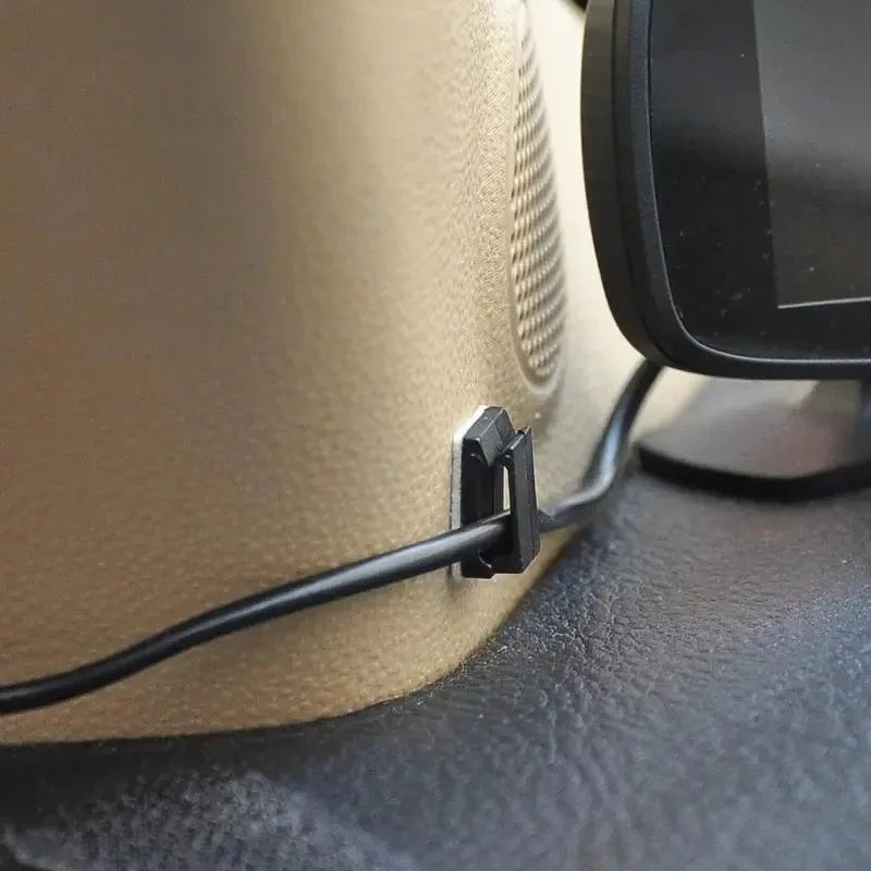 40/10Pcs Self-adhesive Car Cable Clips Cable Winder Drop Wire Tie Fixer Holder Cord Organizer Management Desk Cable Tie Clamps - Image 2