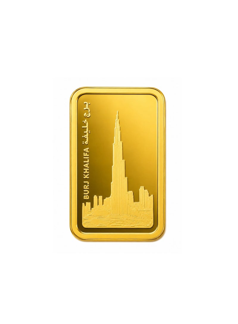 Zewer 10g 24K 999.9 Fine Gold Bar with Burj Khalifa Design - Image 5