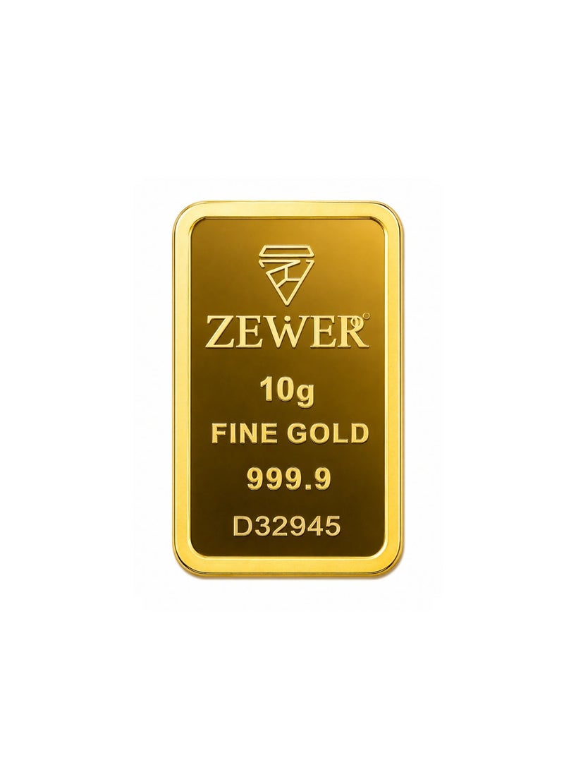 Zewer 10g 24K 999.9 Fine Gold Bar with Burj Khalifa Design - Image 4
