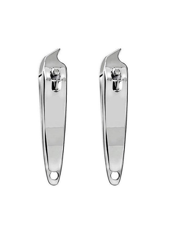 DNHCLL 2 Pcs Metal Slanted Edge Nail Cutting Clippers Pedicure Manicure Tool Slanted Tip Cuticle Nail Clipper Cutter Nail Clipper Cutter Pedicure Manicure Tool - Image 1