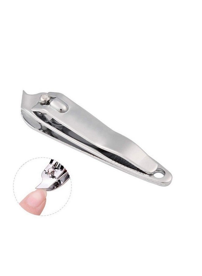 DNHCLL 2 Pcs Metal Slanted Edge Nail Cutting Clippers Pedicure Manicure Tool Slanted Tip Cuticle Nail Clipper Cutter Nail Clipper Cutter Pedicure Manicure Tool - Image 2