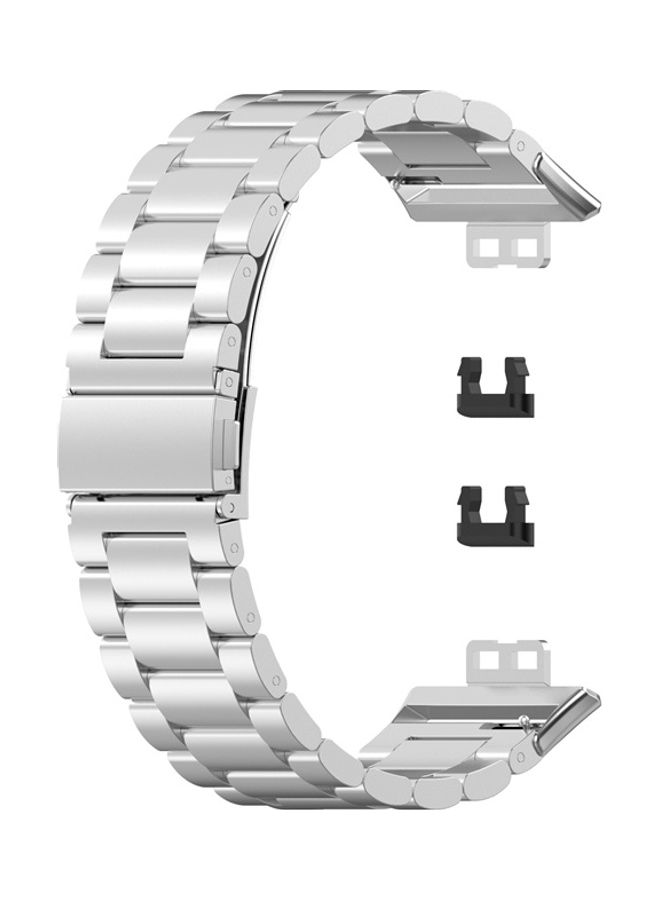 Loquat Metal Replacement Band For Huawei Watch Fit Silver - Image 4