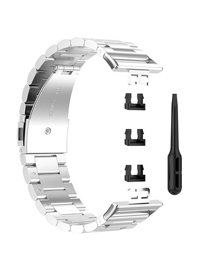 Loquat Metal Replacement Band For Huawei Watch Fit Silver - Image 5
