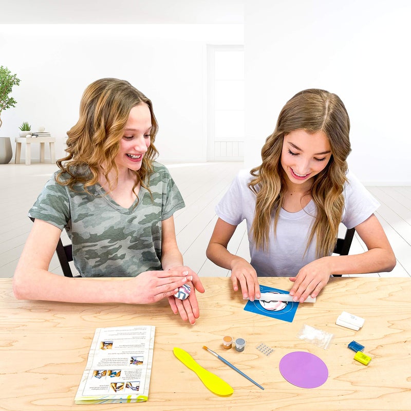 Hapinest Make Your Own Clay Jewelry Dish Craft Kit for Girls, Clay Art Kit, Clay Crafts Kit Arts and Crafts Kit for Girls Ages 8 9 10 11 12-14 Years Old & Up - Image 4