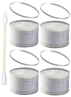 ZCM-HAPPY 2000 PCS Double-Headed Cotton Swabs - Disposable, Soft, Multipurpose for Ear Cleaning, Baby Care and Makeup Removal (Pointed and Screw)  - Image 1