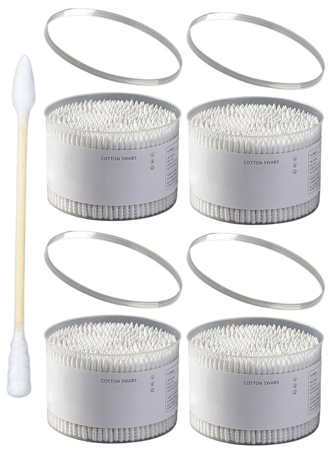 ZCM-HAPPY 2000 PCS Double-Headed Cotton Swabs - Disposable, Soft, Multipurpose for Ear Cleaning, Baby Care and Makeup Removal (Pointed and Screw)  - Image 1
