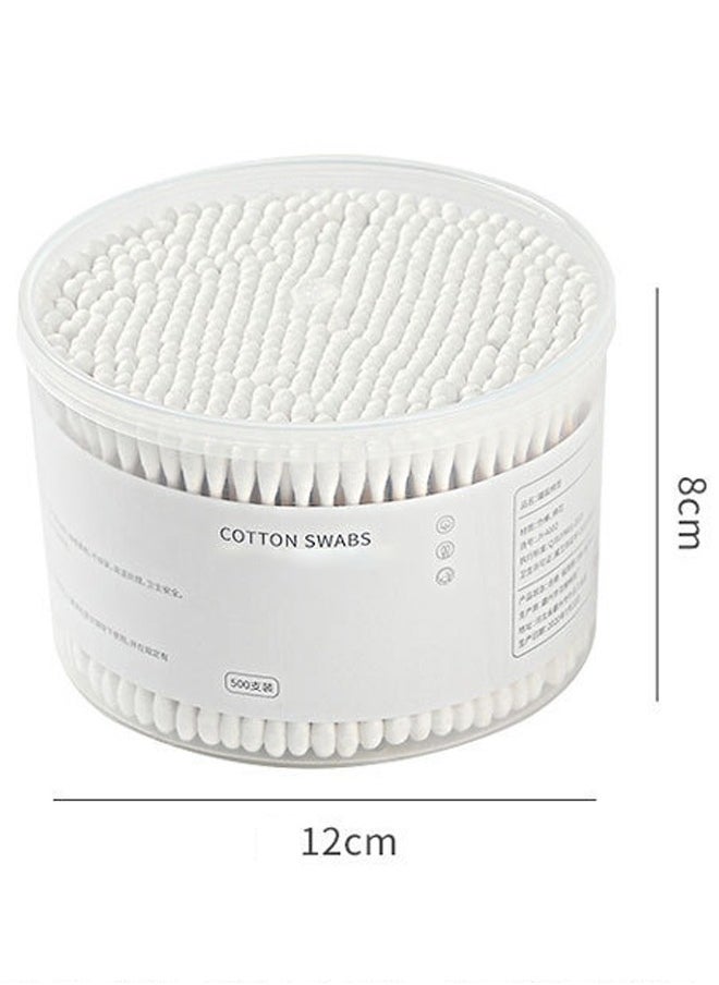 ZCM-HAPPY 2000 PCS Double-Headed Cotton Swabs - Disposable, Soft, Multipurpose for Ear Cleaning, Baby Care and Makeup Removal (Pointed and Screw)  - Image 2