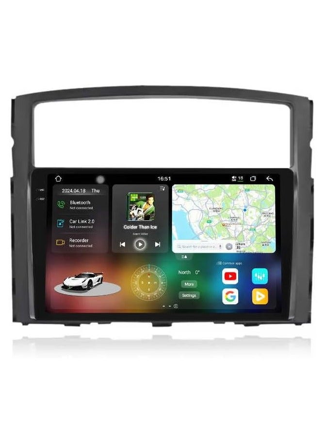 SHEZA STAR Android Car Stereo for Mitsubishi Pajero V80 V90 2006-2018 4GB RAM 32GB ROM Support Carplay, Mirror Link Wi-Fi BT, Radio GPS Navigation, 9 Inch IPS Touch Screen with AHD Camera Included - Image 1