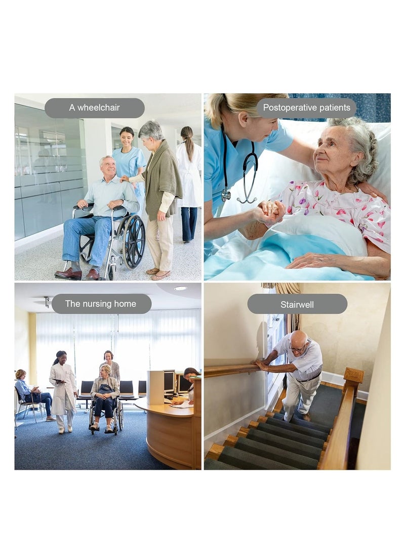 McDou Lift Stair Slide, Wheelchair Mobility Strap, Lift Cushion, Wheelchair Rise Assist Strap, Mobility Strap for lifting the elderly and facilitating descending stairs(blue - 4 handles, no shoulder strap) - Image 5