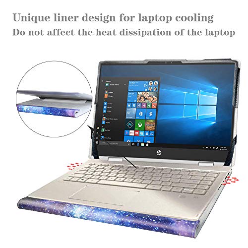 Alapmk Protective Case for 14" HP Chromebook x360 14c-caXXXX 14C-CA0053DX/HP Chromebook x360 14a-caXXXX 14a-cbXXXX & Dell Inspiron 14 2-in-1 5406 5400 I5400-7203GRY/Dell Inspiron 14 2-in-1 7405,Galaxy - Image 5