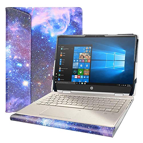 Alapmk Protective Case for 14" HP Chromebook x360 14c-caXXXX 14C-CA0053DX/HP Chromebook x360 14a-caXXXX 14a-cbXXXX & Dell Inspiron 14 2-in-1 5406 5400 I5400-7203GRY/Dell Inspiron 14 2-in-1 7405,Galaxy - Image 1
