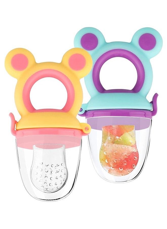 QiaoKai 2-Piece Portable Fresh Vegetable and Fruit Feeder  - Image 1