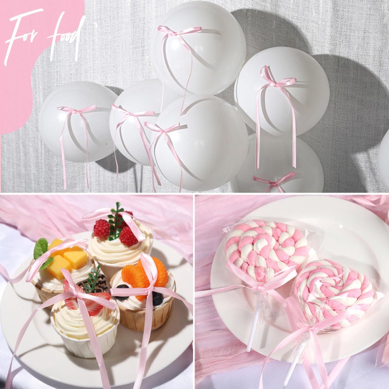 YGDZ Pink Bows for Cake, 30PCS Pink Bow Cake Topper, Ribbon Bowknot for Vintage Cake Decorating, Balloon, Coquette Themed Party Decorations, Birthday, Wedding Party Supplies - Image 5