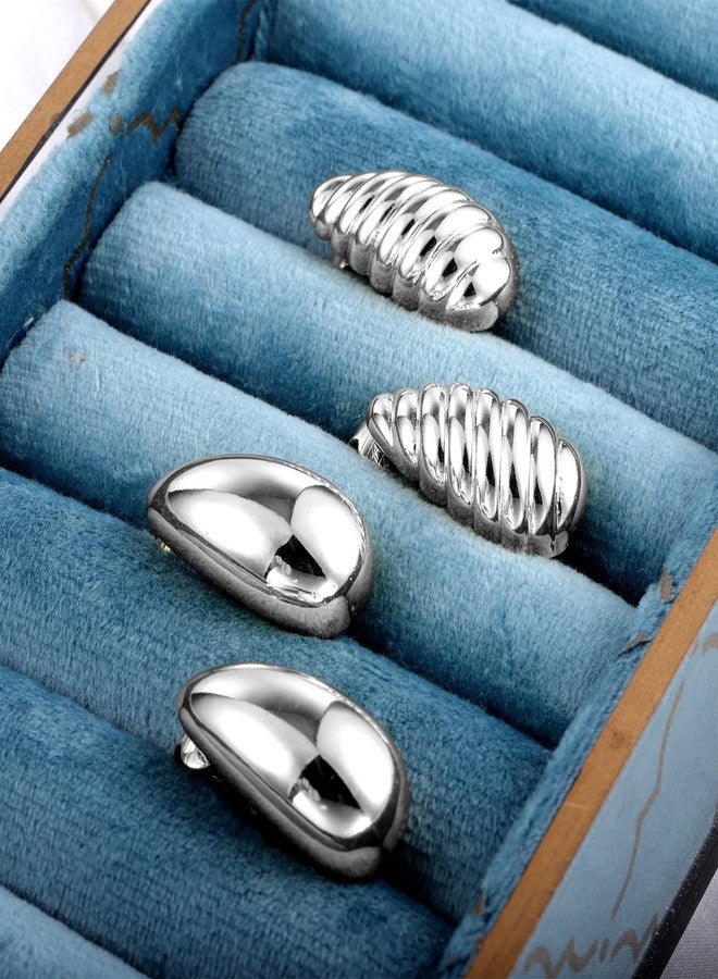 أليكس كرافت أقراط بمشبك على شكل دمعة، بديل لأقراط نسائية، أقراط حلقية سميكة، مضادة للحساسية، خفيفة الوزن، مجموعة أقراط متدلية على شكل قطرة ماء للنساء - Image 5