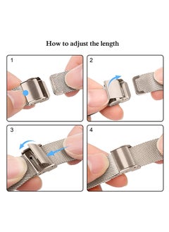 O Ozone Slim Milanese Straps For Apple Watch 38mm 40mm 41mm 42mm, Stainless Steel Replacement Band for iWatch Series 10 9 8 7 6 5 4 3 2 1 SE Women- Beige  - Image 3