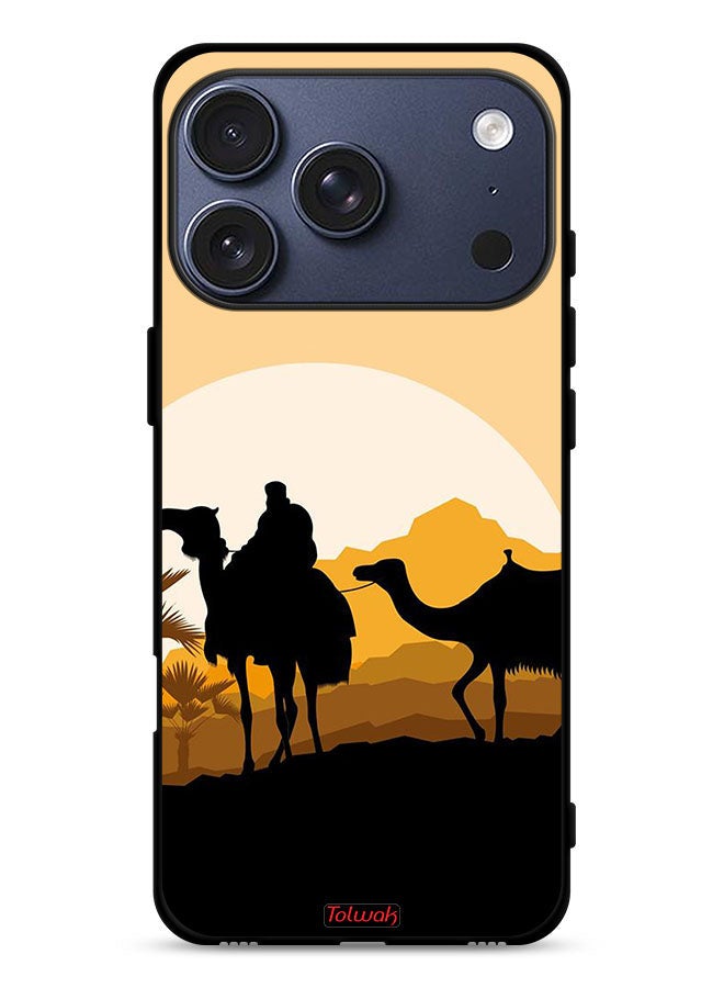 Tolwak Apple iPhone 17 Pro Protective Case Cover Camels In Desert Art - Image 1