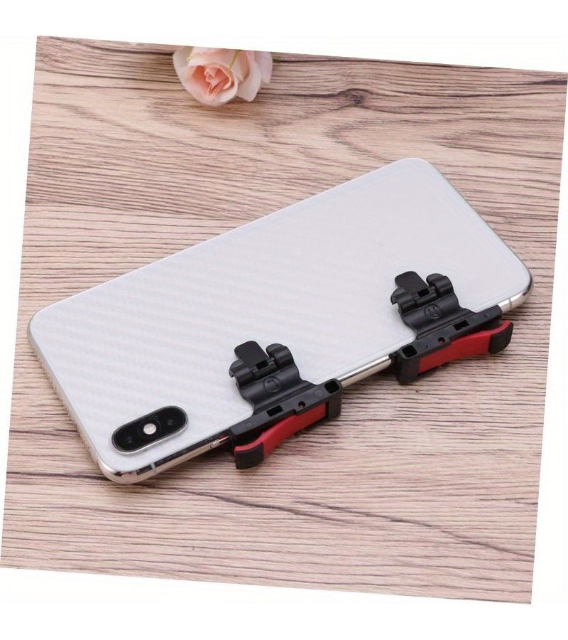 4pcs Mobile Game Controller Buttons Black Red Aim Key Joystick For Phone Games Fire Trigger Stable Grip Enhancing Gaming Experience - Image 2